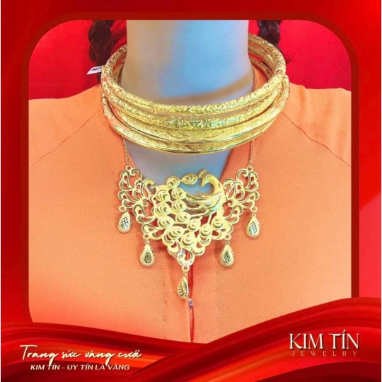 Bộ trang sức cưới vàng 983 KTJ268