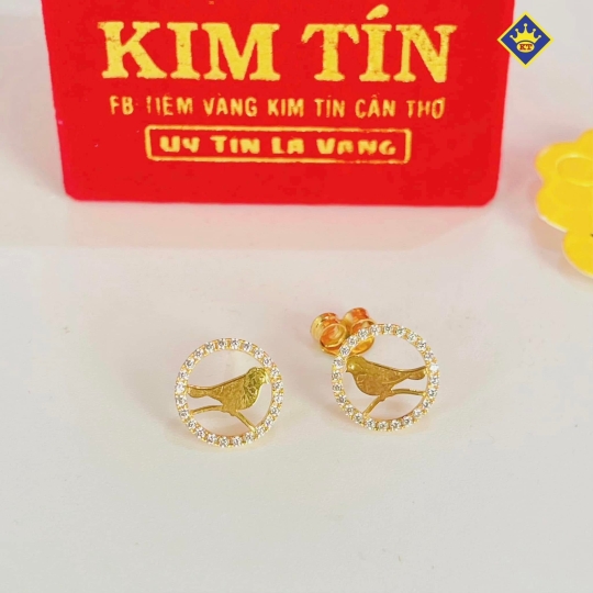Bông Tai Nữ Vàng 610 KTJ083