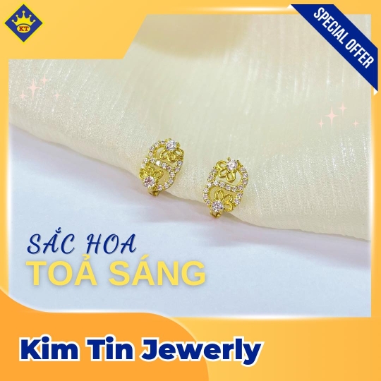 Bông Tai Nữ Vàng 610 KTJ056