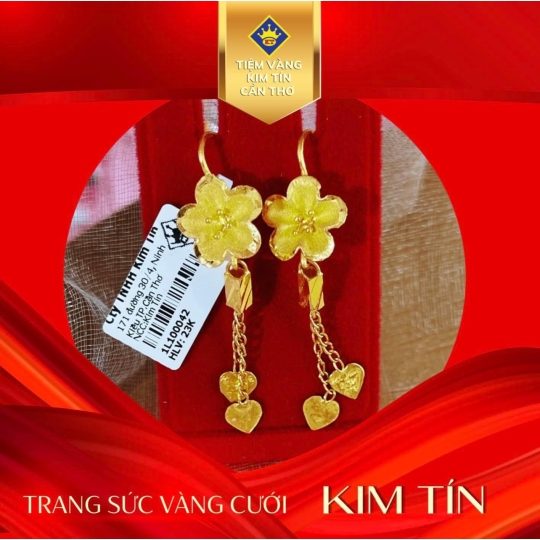 Bông tai vàng 983 KT243