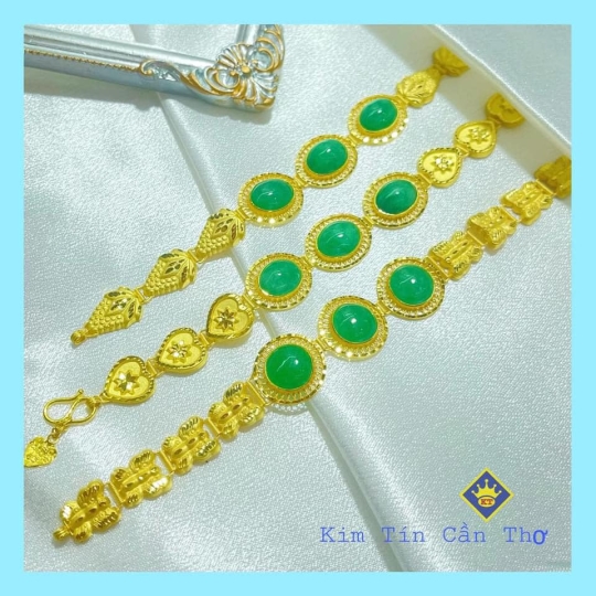 Lắc Cẩm Thạch Vàng 23k KTJ023