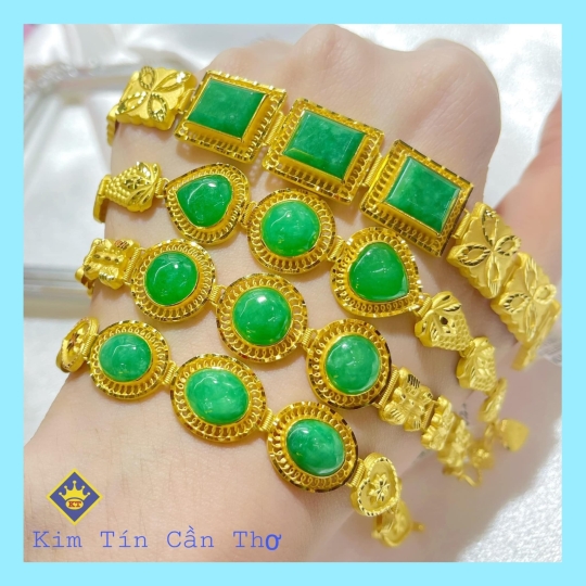Lắc Cẩm Thạch Vàng 23k KTJ023